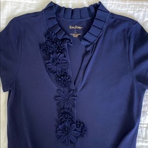 Lilly Pulitzer 🏝 Clary polo dress in navy -size L